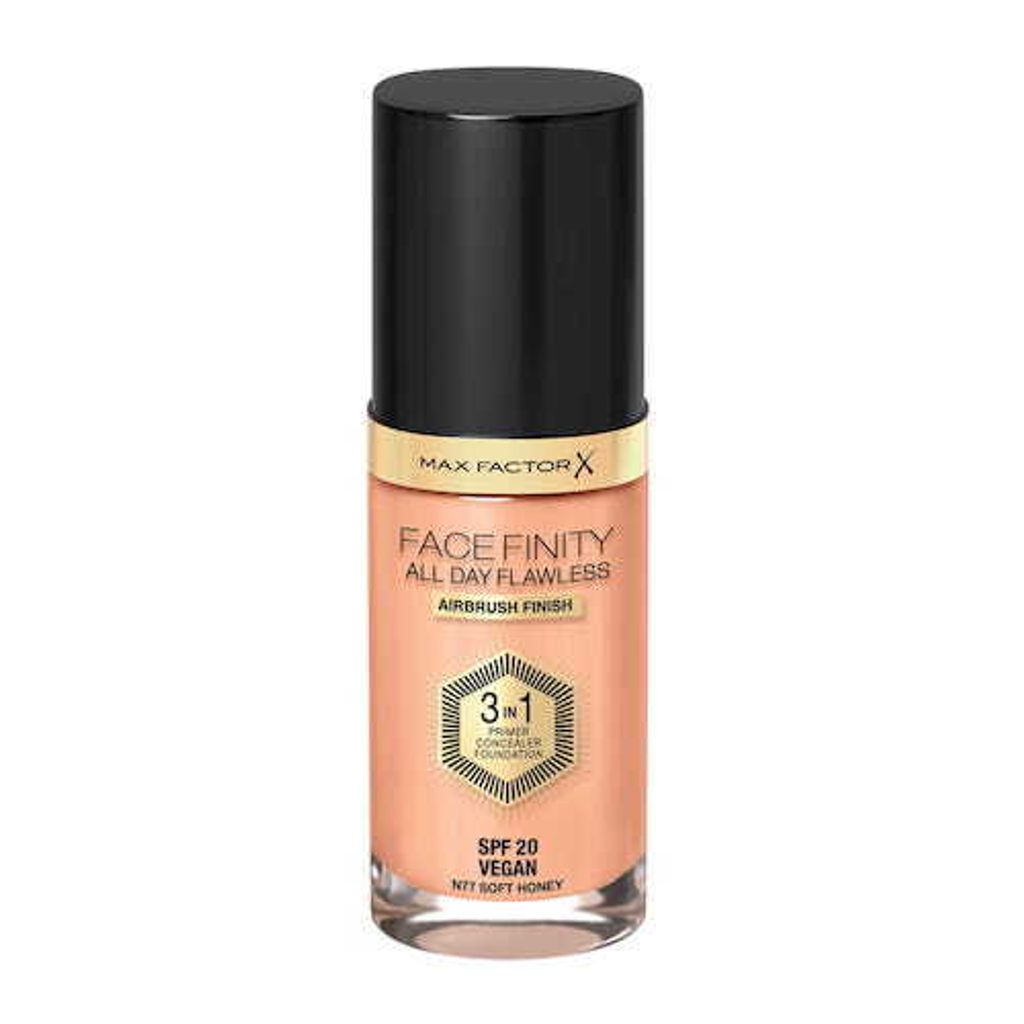 Max Factor Facefinity All Day Flawless Flexi-Hold 3in1 Primer Concealer Foundation SPF20 Flüssiges Make Up 3in1 77 30 ml