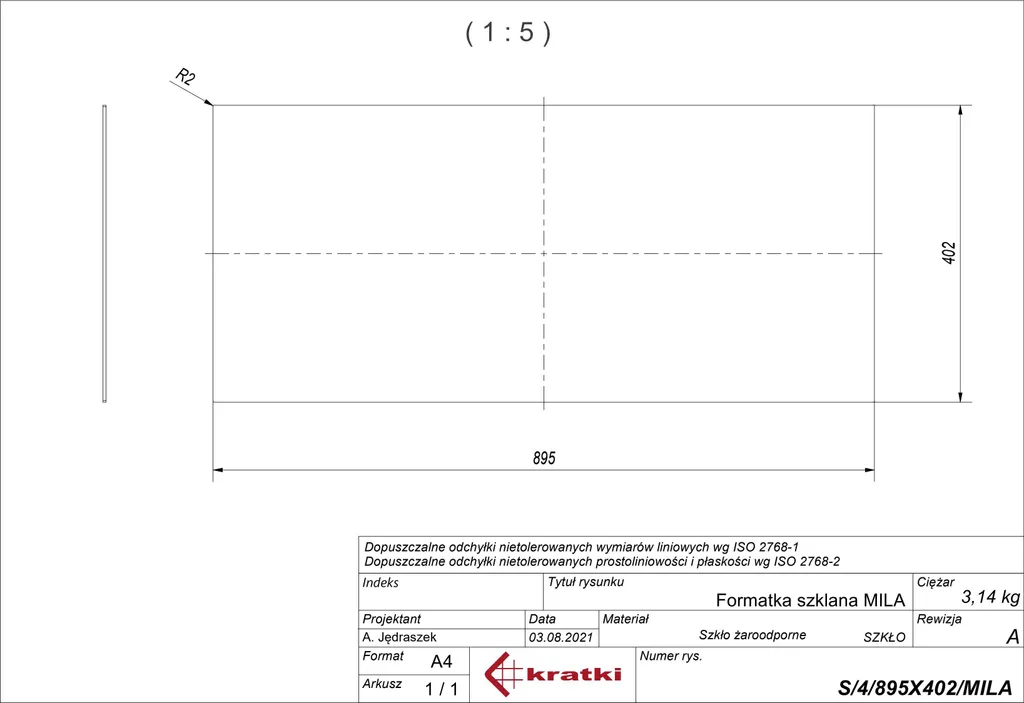 Vetro per Inserto Mila - Ricambio Originale Vetroceramico Alta Resistenza - 2