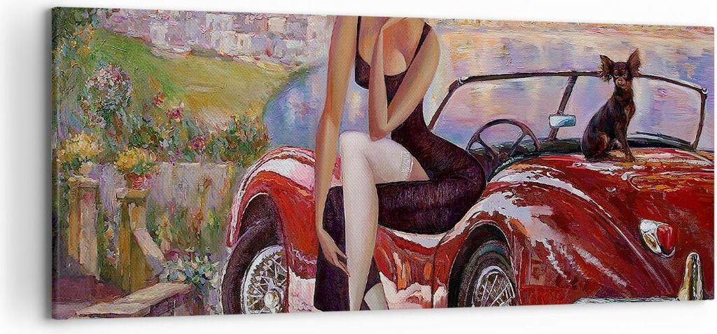 Bild auf Leinwand - Leinwandbild - frau modern - 120x50cm - Wand Bild - Wanddeko - Wandbilder - Leinwanddruck - Bilder - Kunstdruck - Wanddekoratio...