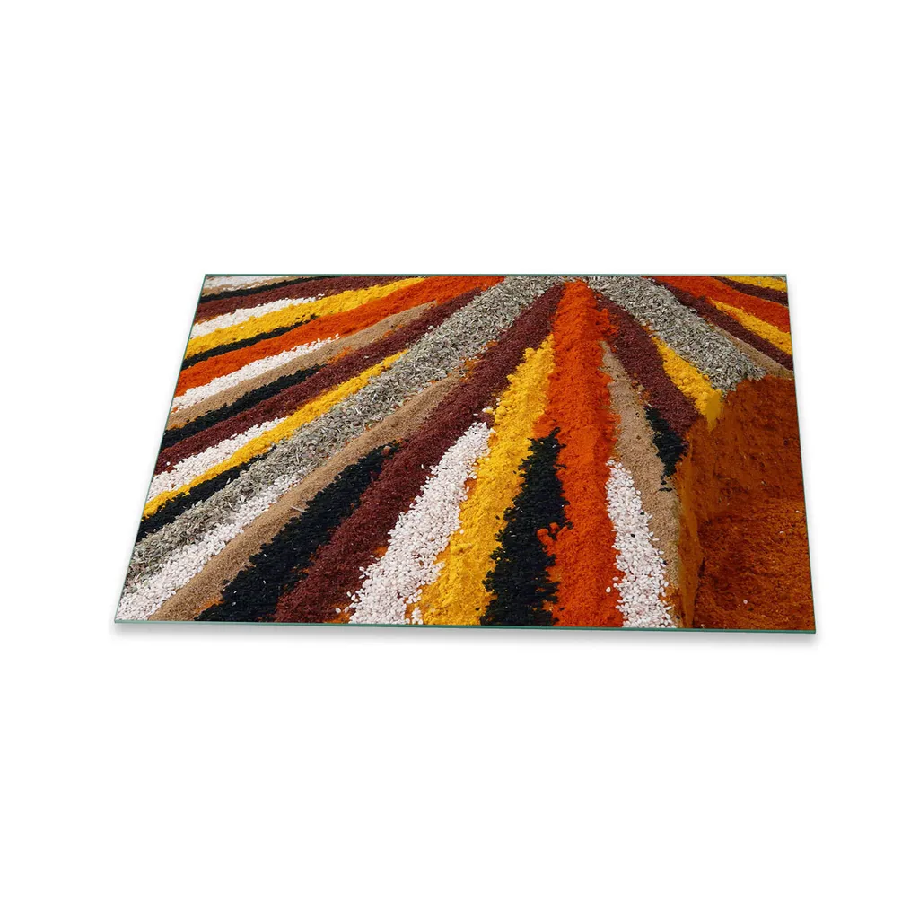 Piastra Copri Fornelli 80x52 Vetro Temperato Spezie - Protezione Piano