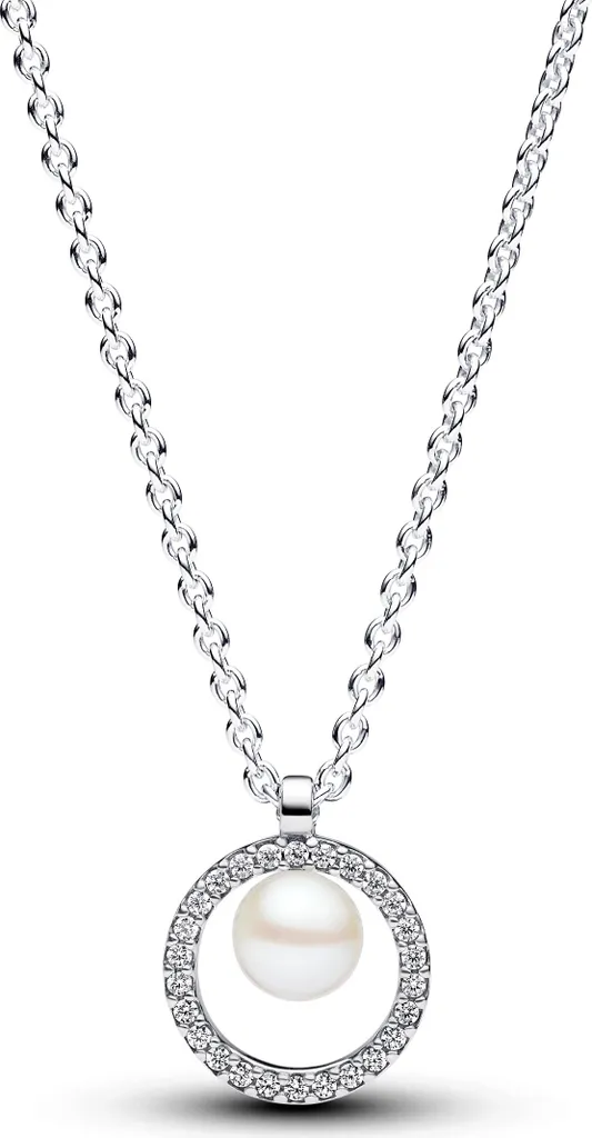 Collier Pandora 393165C01-45 Perle de Culture d'Eau Douce et Pavé