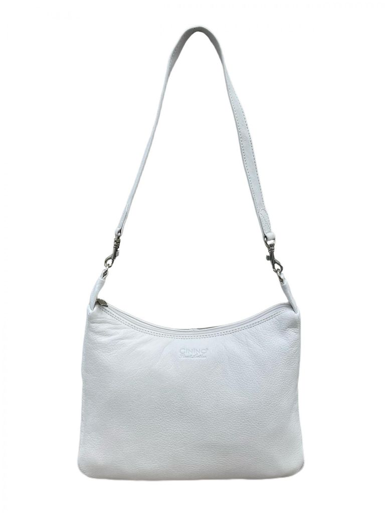 C6062 Cinino Ledertasche Umhängetasche Weiß