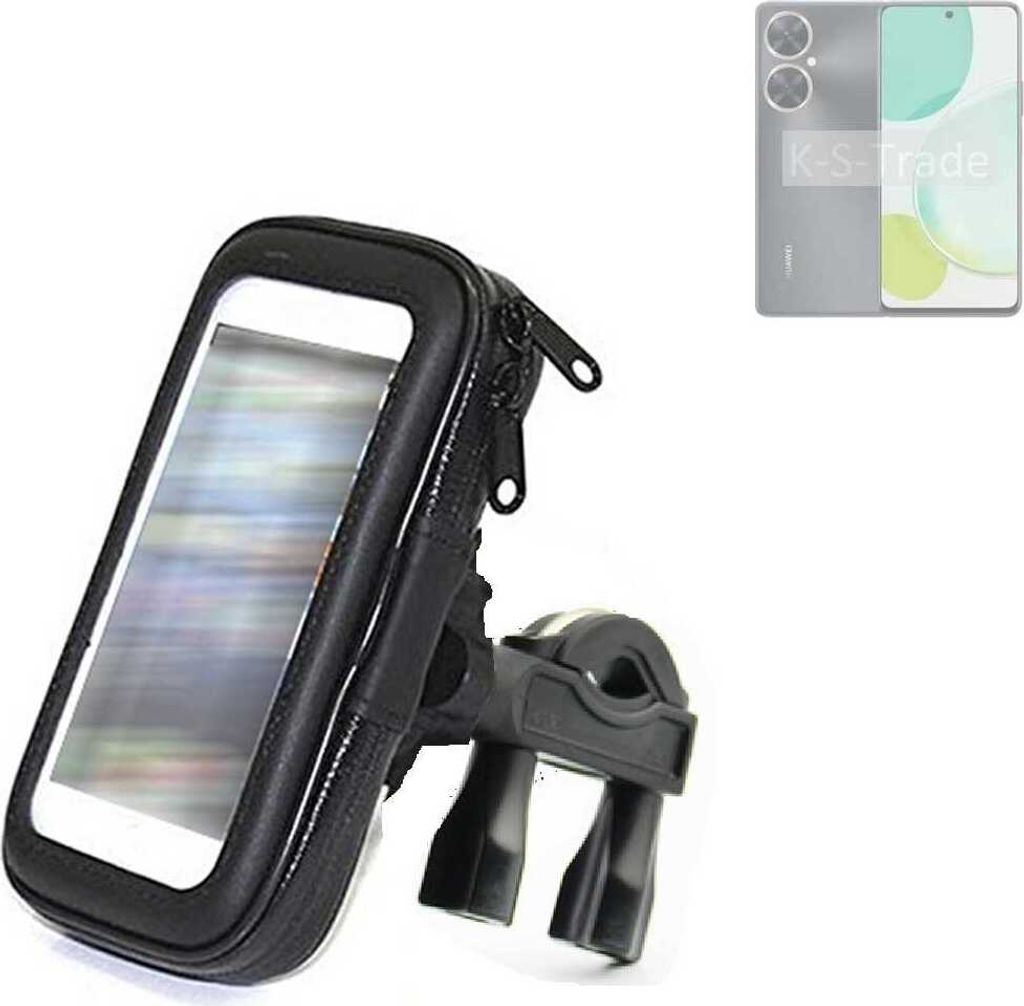 K-S-Trade Fahrrad-Halterung kompatibel mit Huawei Enjoy P60 Pro Handy-Halterung Halter Lenkstange Fahrradhalterung Motorrad Bike Mount Wasserabweisend