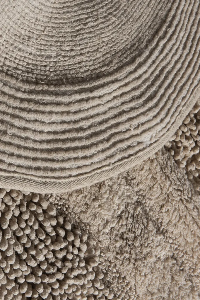 Tapis de Bain Coton Beige Macaroni 60x100 cm, Texture Moelleuse Mijolnir