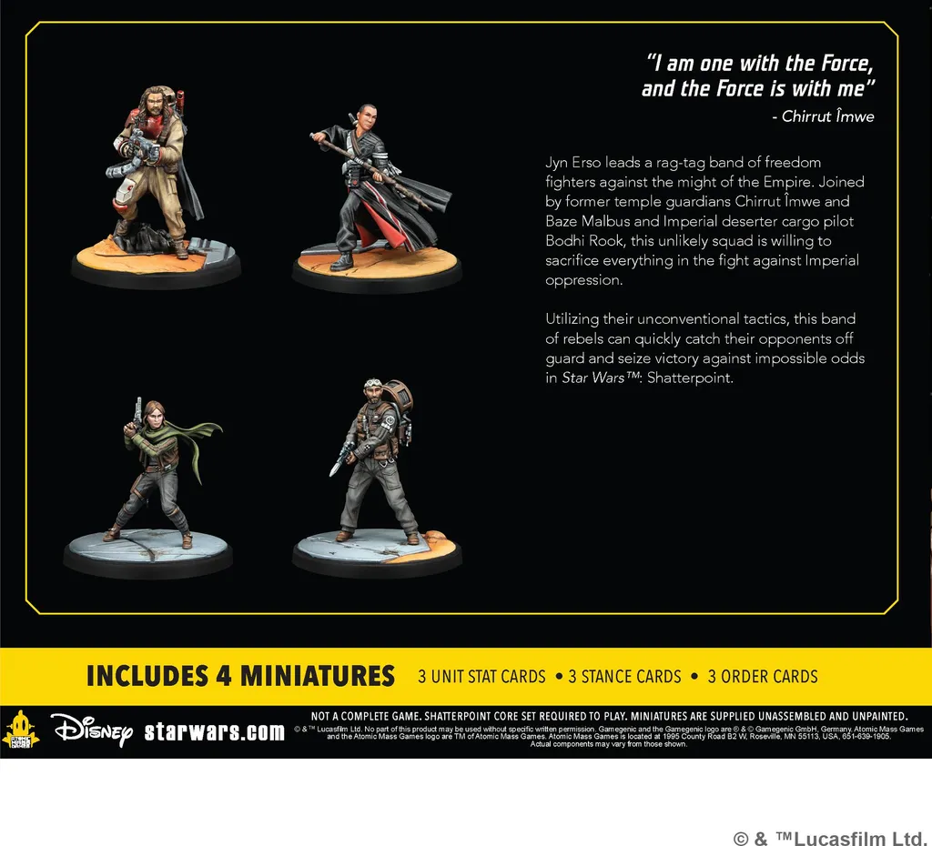 Star Wars Shatterpoint Rogue One Pack de Patrouille Extension Jeu