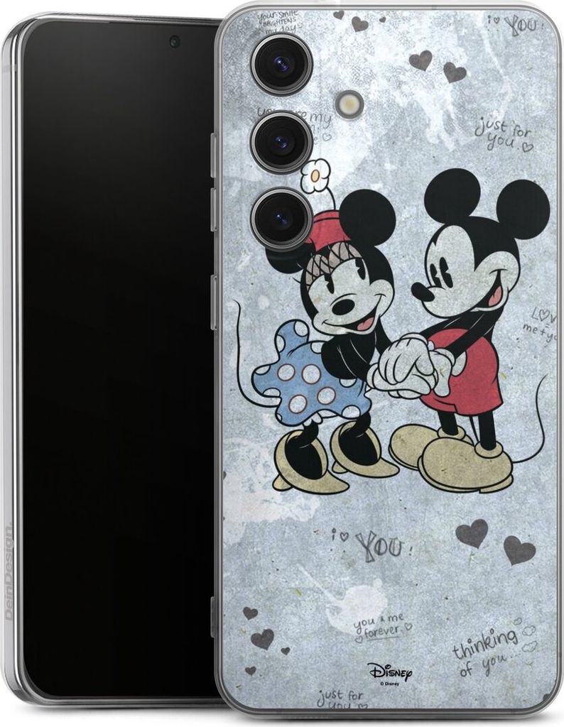 DeinDesign Handyhülle für Samsung Galaxy S25 Silikon Hülle Case Smartphone Schutzhülle Disney Mickey & Minnie Mouse Vintage