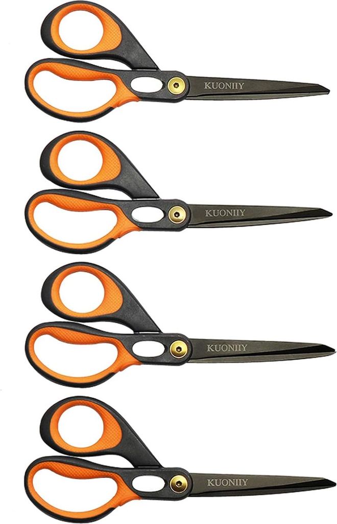 Schere 20 cm ultra scharfe Titanbeschichtung - komfortabler Griff - multifunktionales Set von 4