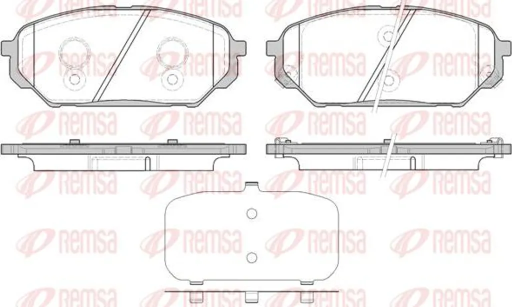 Plaquettes de frein sans bruit REMSA 1322.12 pour Hyundai iX55 OE
