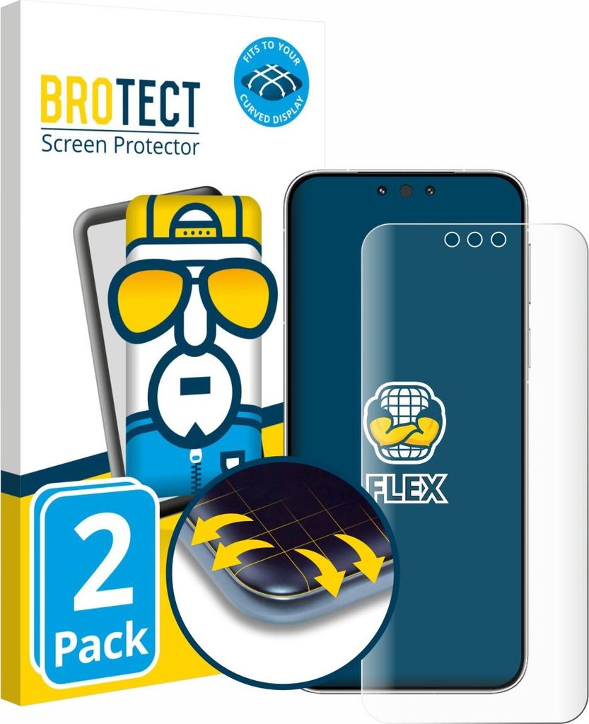 2x BROTECT Fullscreen Schutzfolie für Huawei Mate 80 Pro Displayschutz Folie Fullcover Klar Transparent