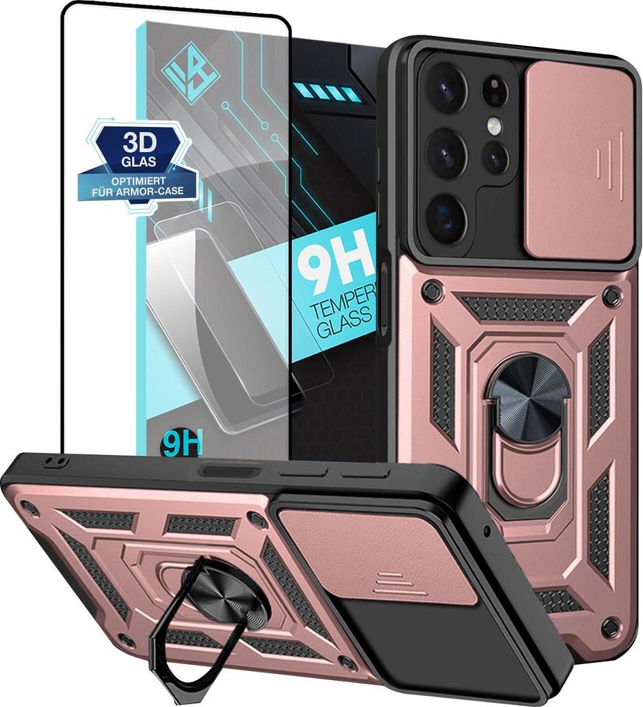 Armor Handyhülle für Samsung Galaxy S22 Ultra mit 9H Produktbild 
