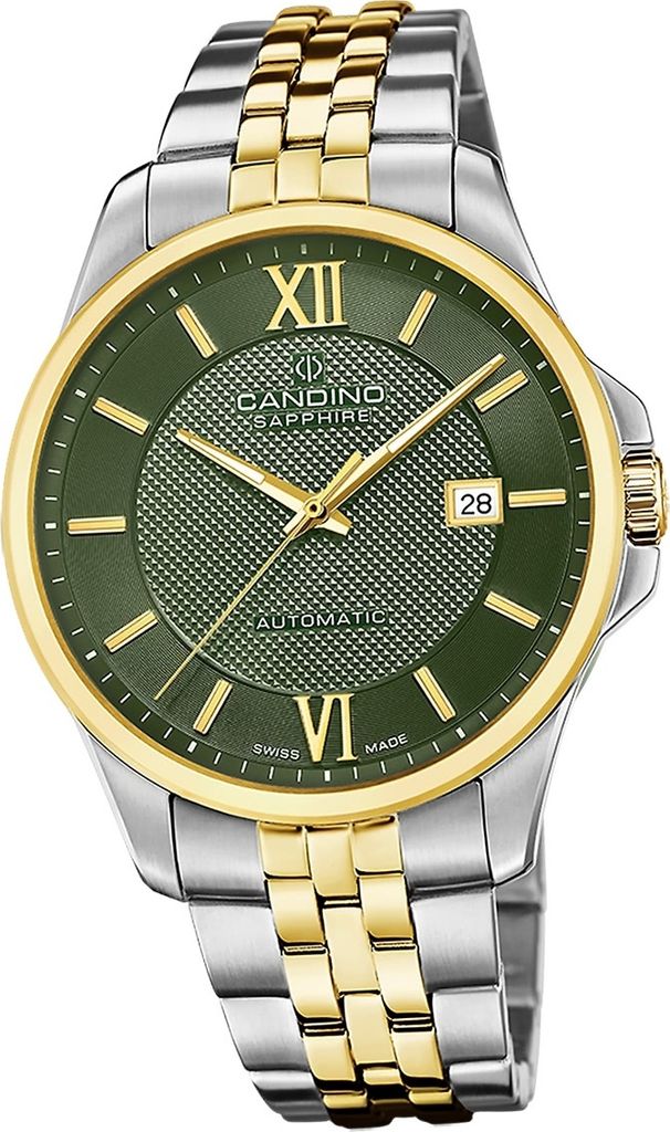 Candino Edelstahl Herren Uhr Analog Luxus Armbanduhr silber gold Automatik D2UC4769/3