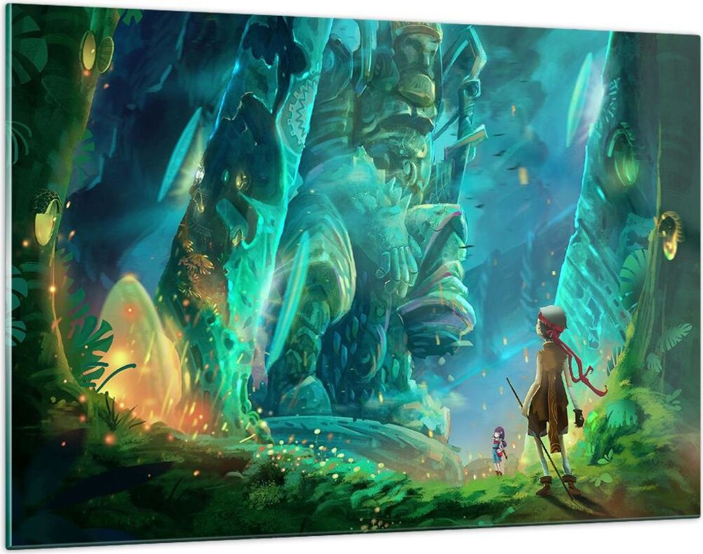 Bilder auf glas - Alt höhle geheimnis spaß - 120x80cm - Glasbilder - Wandbilder - Kunstdruck - zum Aufhängen bereit - Wanddekoration aus Glas - ...