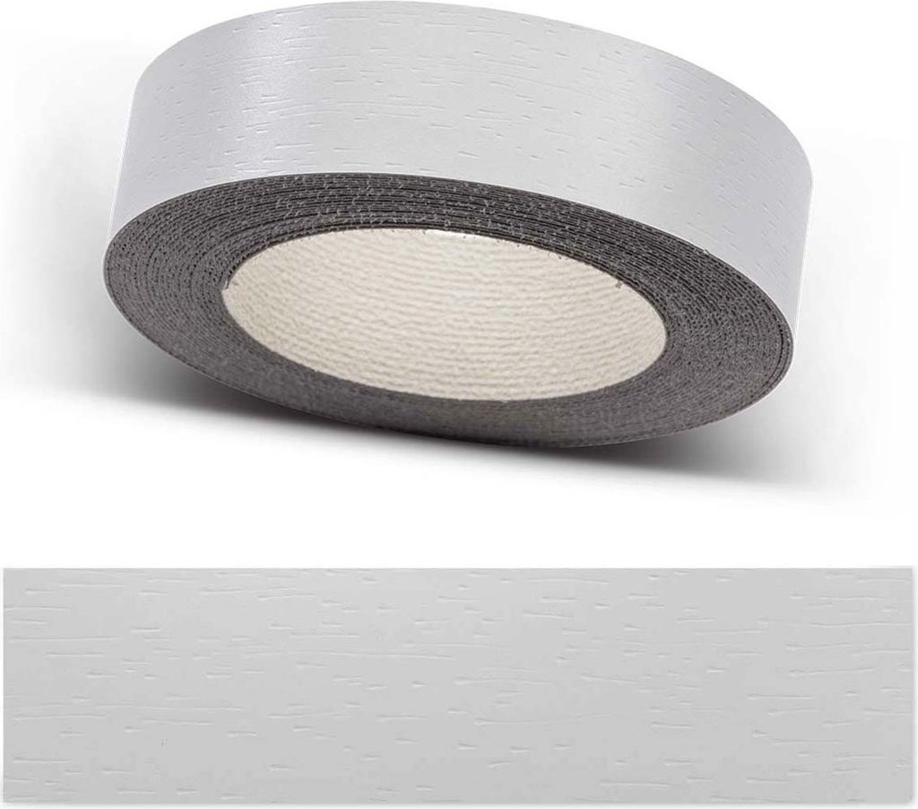 ben+camilla.com Kantenumleimer | Grau mit Holzpore 22 mm x 50 m | Sicherer, bequem, Profi Material
