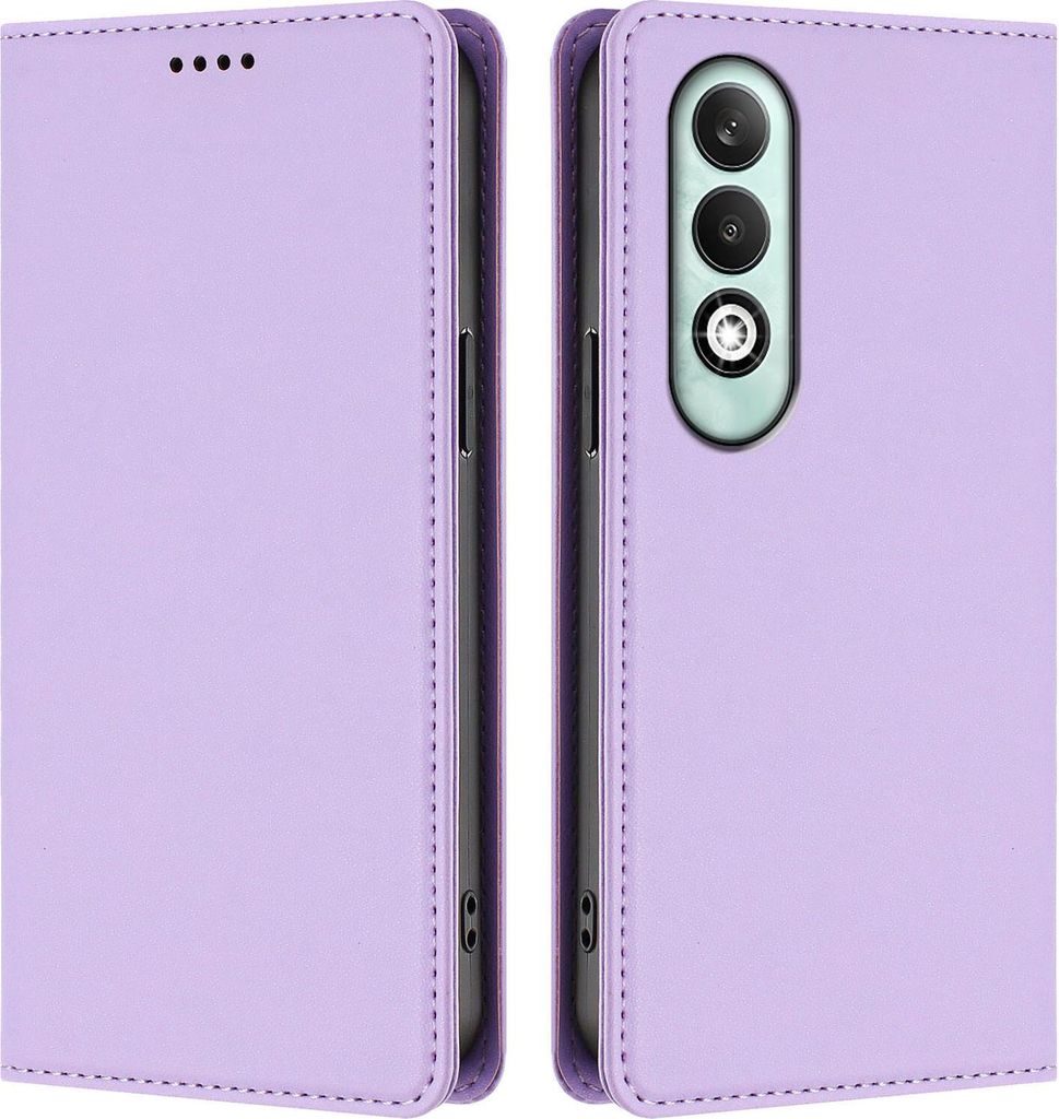 Handyhülle für Oppo K12X 5G, Kunstleder Klapphülle Stoßfeste Magnetische Hülle mit Ständer Violett