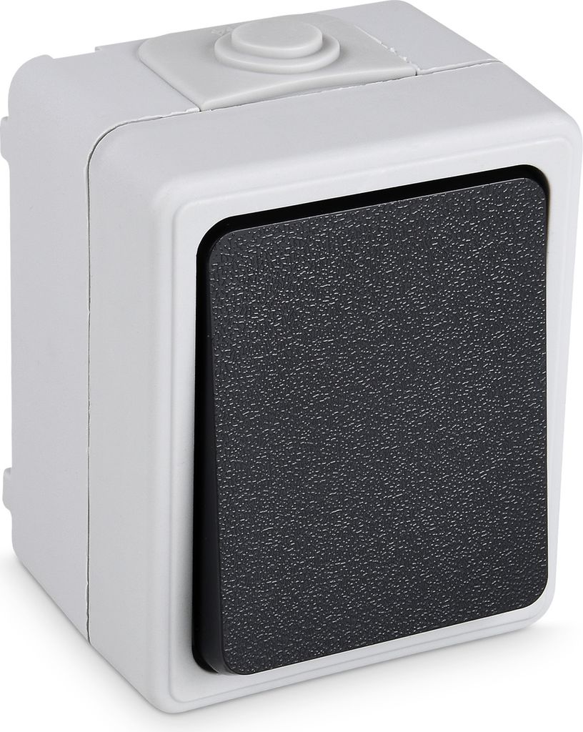 HEITECH Wechselschalter AP für Feuchträume geeignet, IP54 2-polig, 250 VAC, 10 A