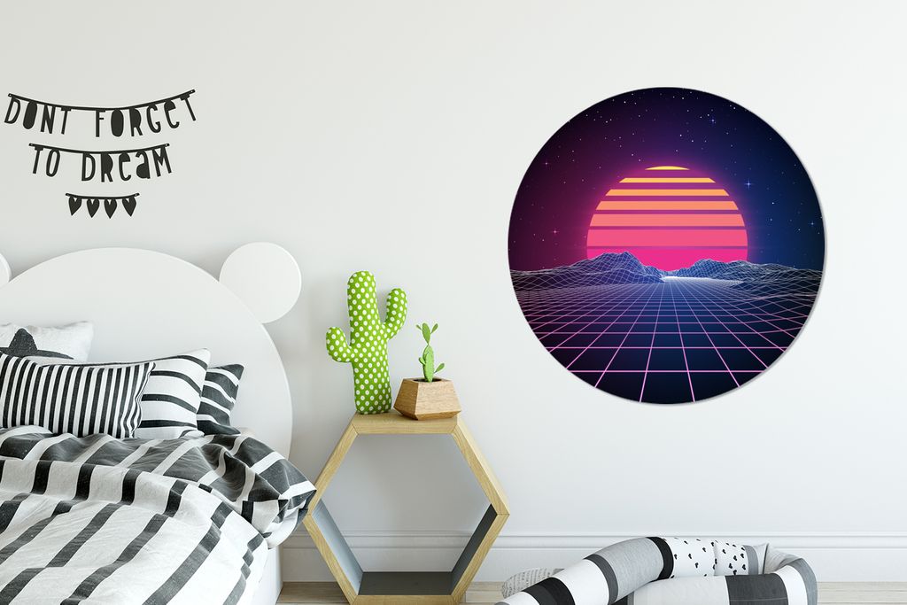 MuchoWow - Wand-Kreis - Wohnzimmer - Bild - Runde - Wanddeko - Dibond - Kunstdrucke