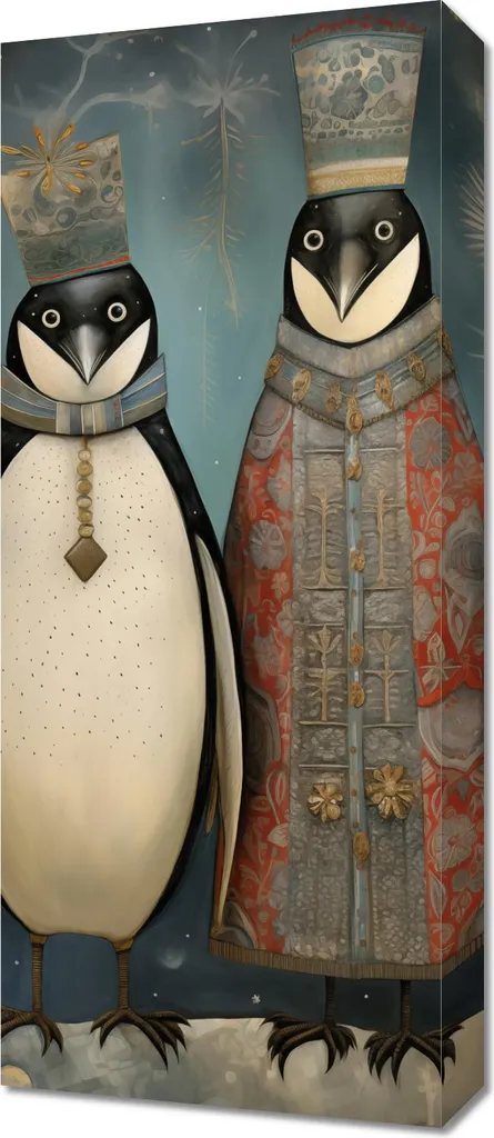Poster Pingouins royaux 30x70 cm - Habillez vos murs vides avec élégance