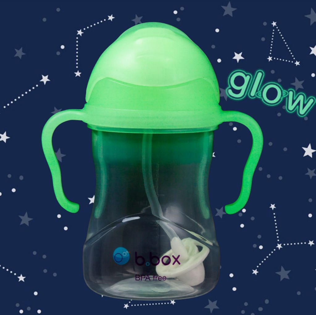 Bidon mit Strohhalm 240 ml - Glow in the dark b.box Glow in the dark
