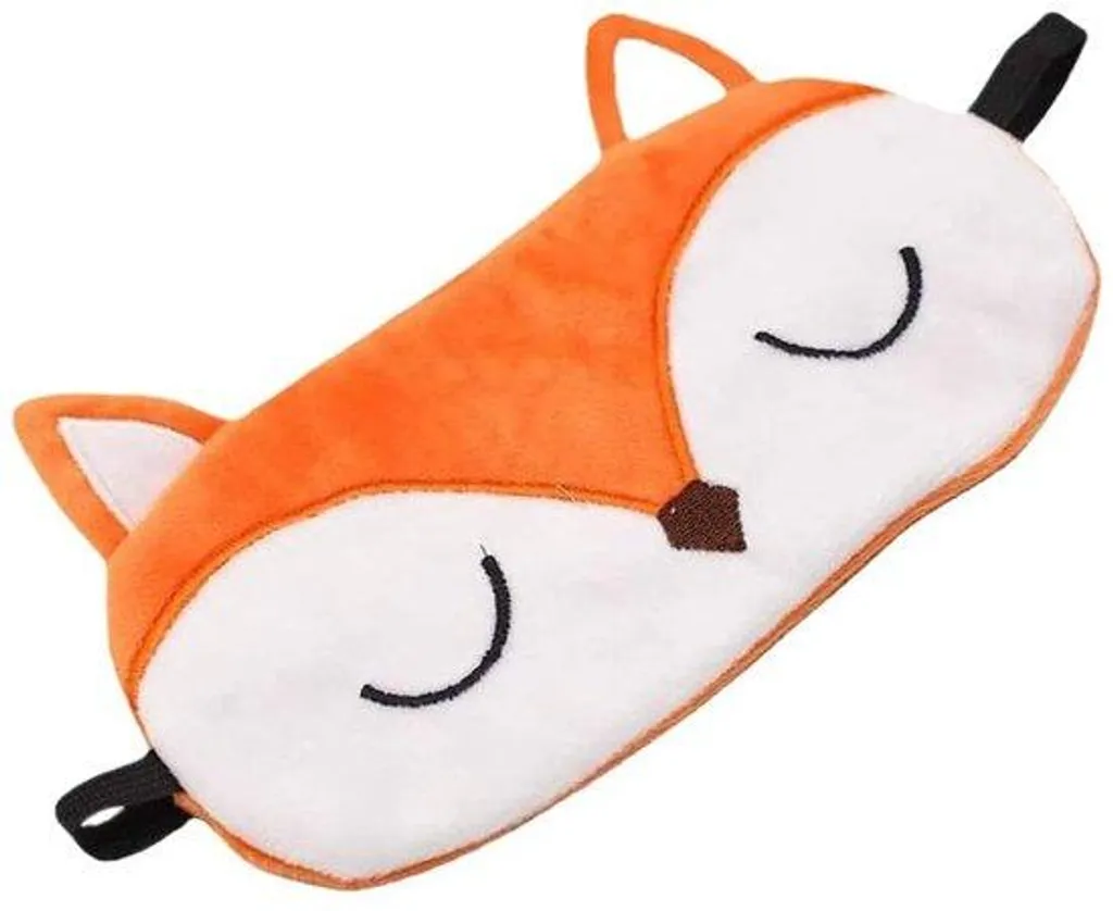 Cache-œil de nuit pour enfant et fille motif animalier 3D orange Vosschen