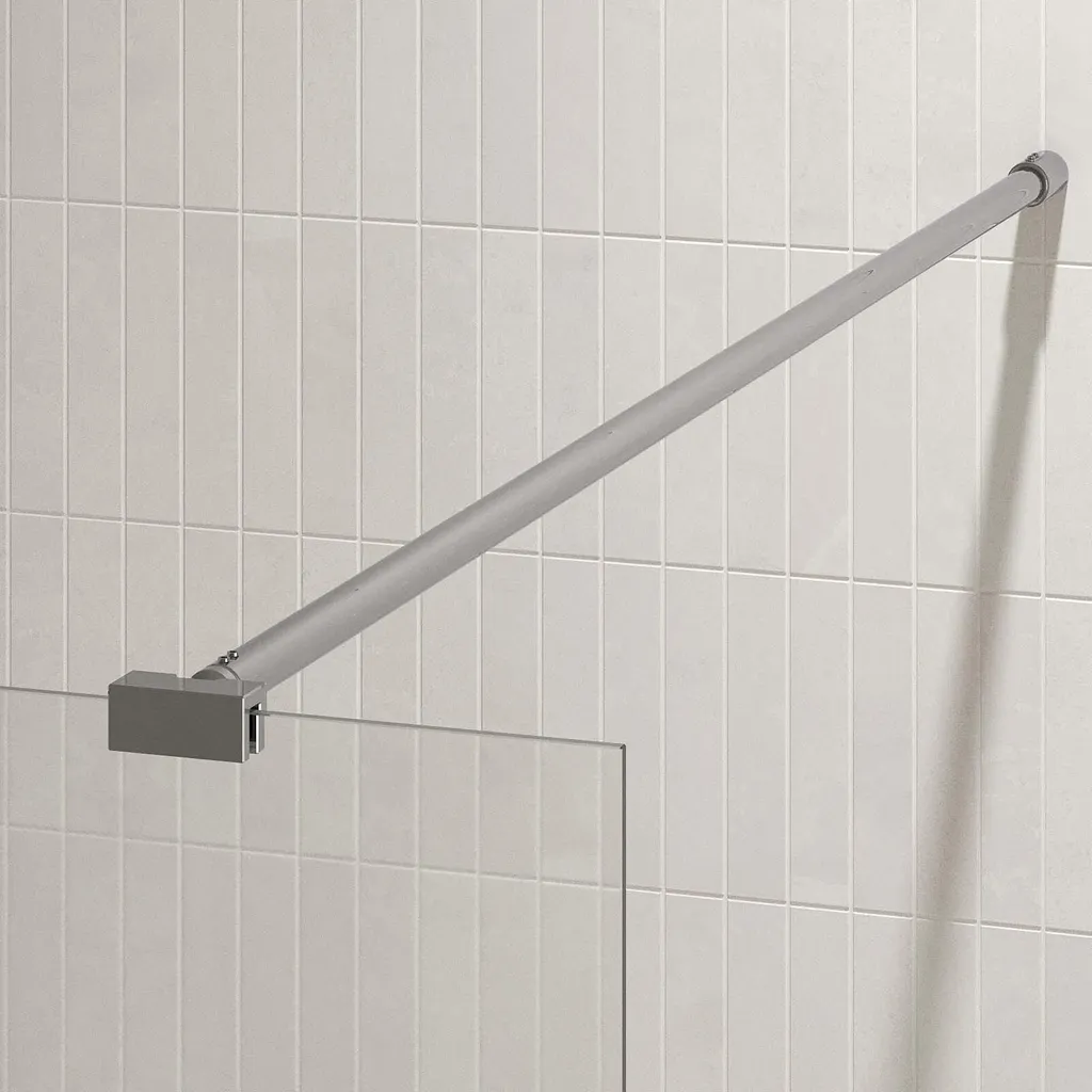 Fixation Paroi de Douche Rigide 100 cm Chrome - Solution Recoupable