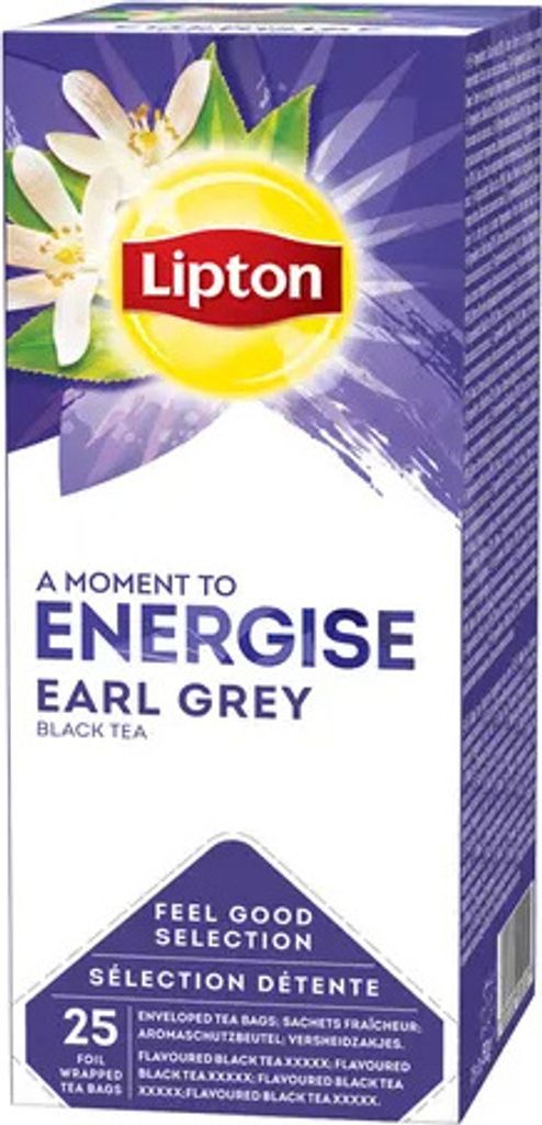 Lipton - Tee Lipton Energize Earl G 25x1.5gr | Packen Sie ein 25 -Stück | 6 Stück
