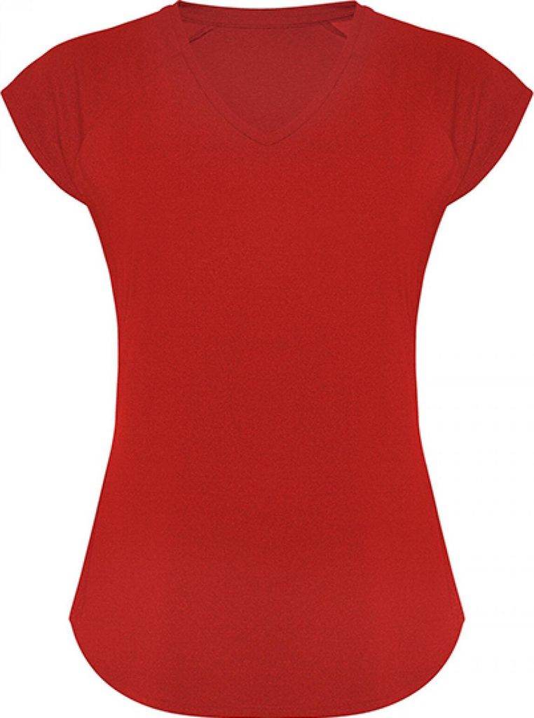 Roly CA6658 | Damen Avus T-Shirt, Polyester mit Baumwollfeeling - Farbe: Red 60 - Größe: L