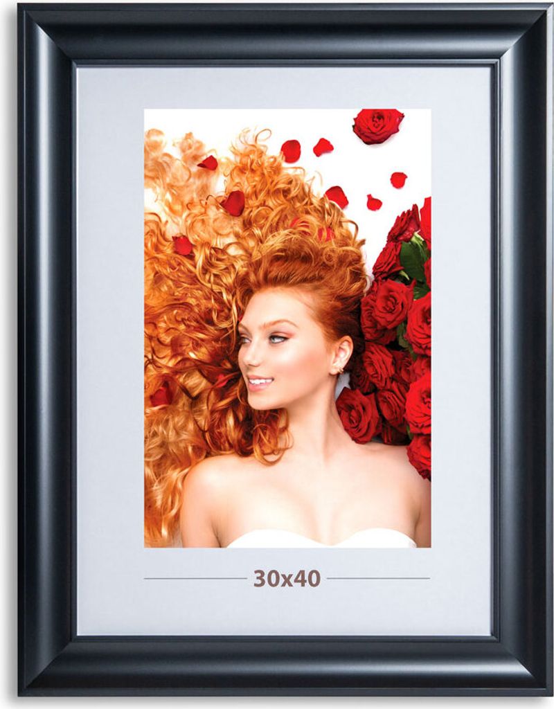 Bilderrahmen Lifestyle Plexiglas Foto Rahmen Collage quadratisch Wanddeko Poster 40D - Farbe: Schwarz | Format: 50x70