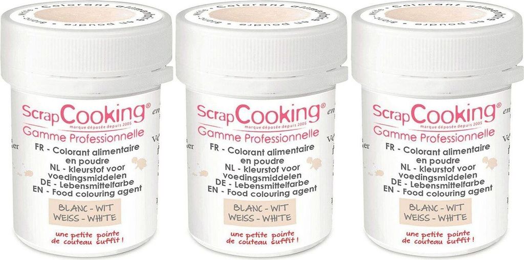 Lebensmittelfarbpulver 15 g - weiß Produktbild 
