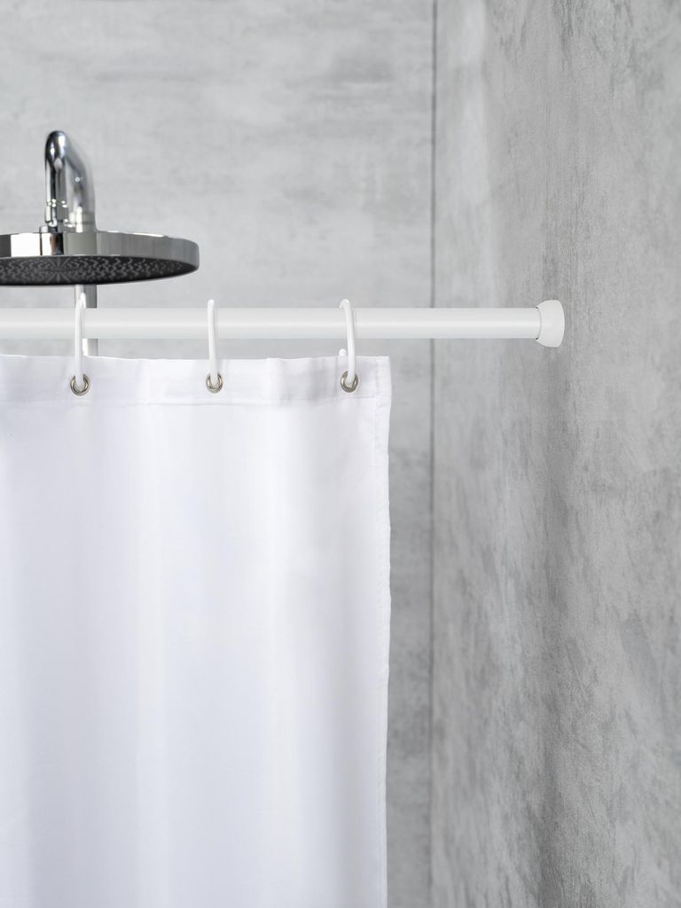 Tringle Extensible En Acier Inoxydable 304 En Forme De Losange Pour Rideau De Douche D'angle De Baignoire (forme De Losange, Côtés : 45,1-75 Cm, Milieu : 59,9 Cm