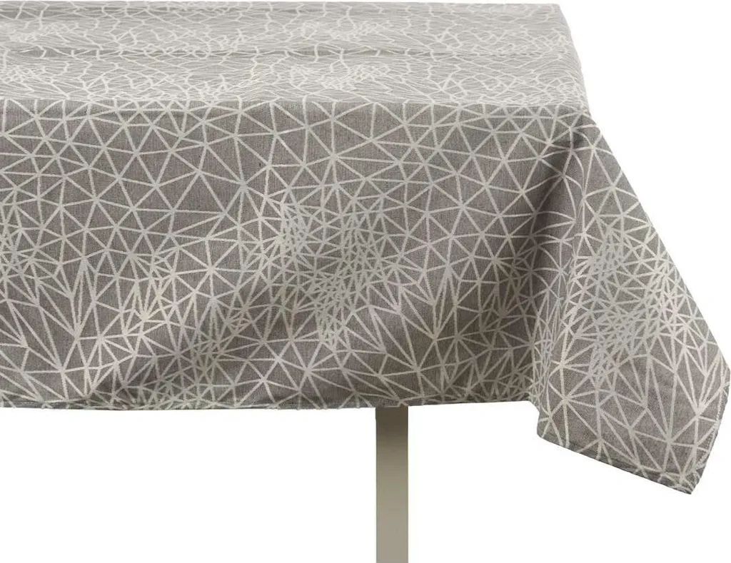 Tovaglia Kinvara Babel Grey 48 Jacquard - Bianco e Grigio per Tavola Elegante - 2