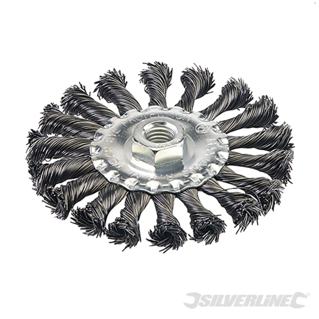 Brosse circulaire acier pour éliminer rouille et peinture sur métal M14