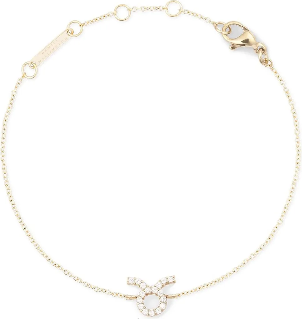 Bracelet Daniel Wellington Taureau en chaîne dorée et cristaux Zodiaque