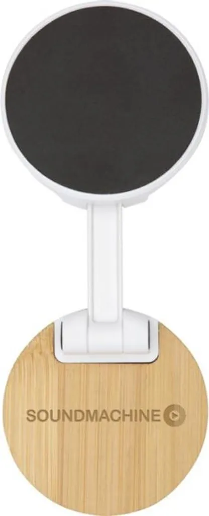 Supporto Cellulare Elegante Alcor in Bambù e Bianco - Arredo Casa