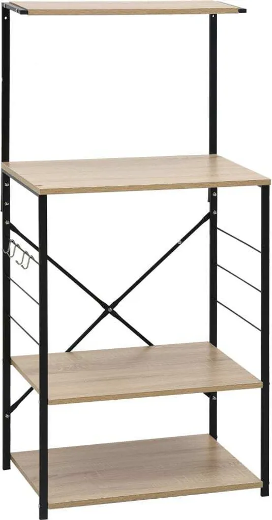 Étagère pour micro-ondes gain de place 60x123 cm, rangement cuisine