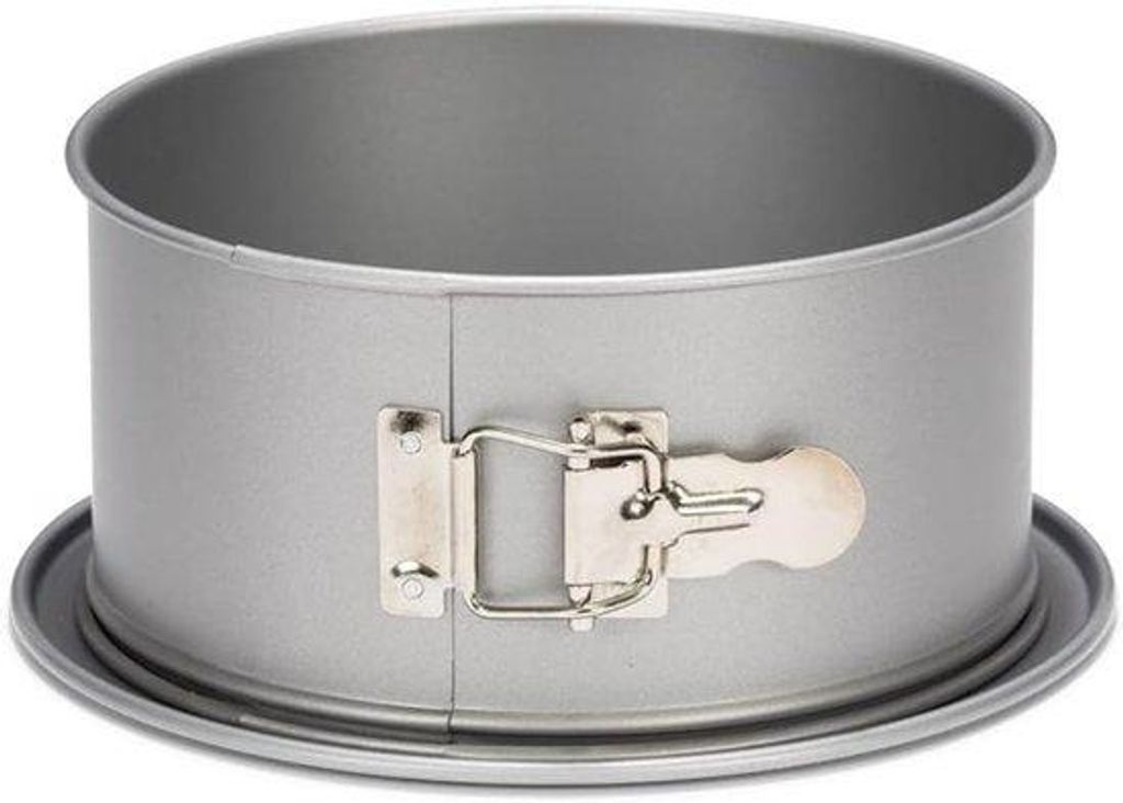Famanu Springform Ø 18 cm mit hohem Rand und silberner Antihaftbeschichtung - kompakte Backform