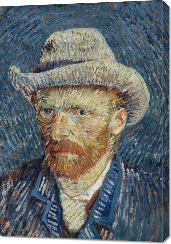Quadro 70x100 cm Autoritratto 2, Van Gogh Vintage per il salotto