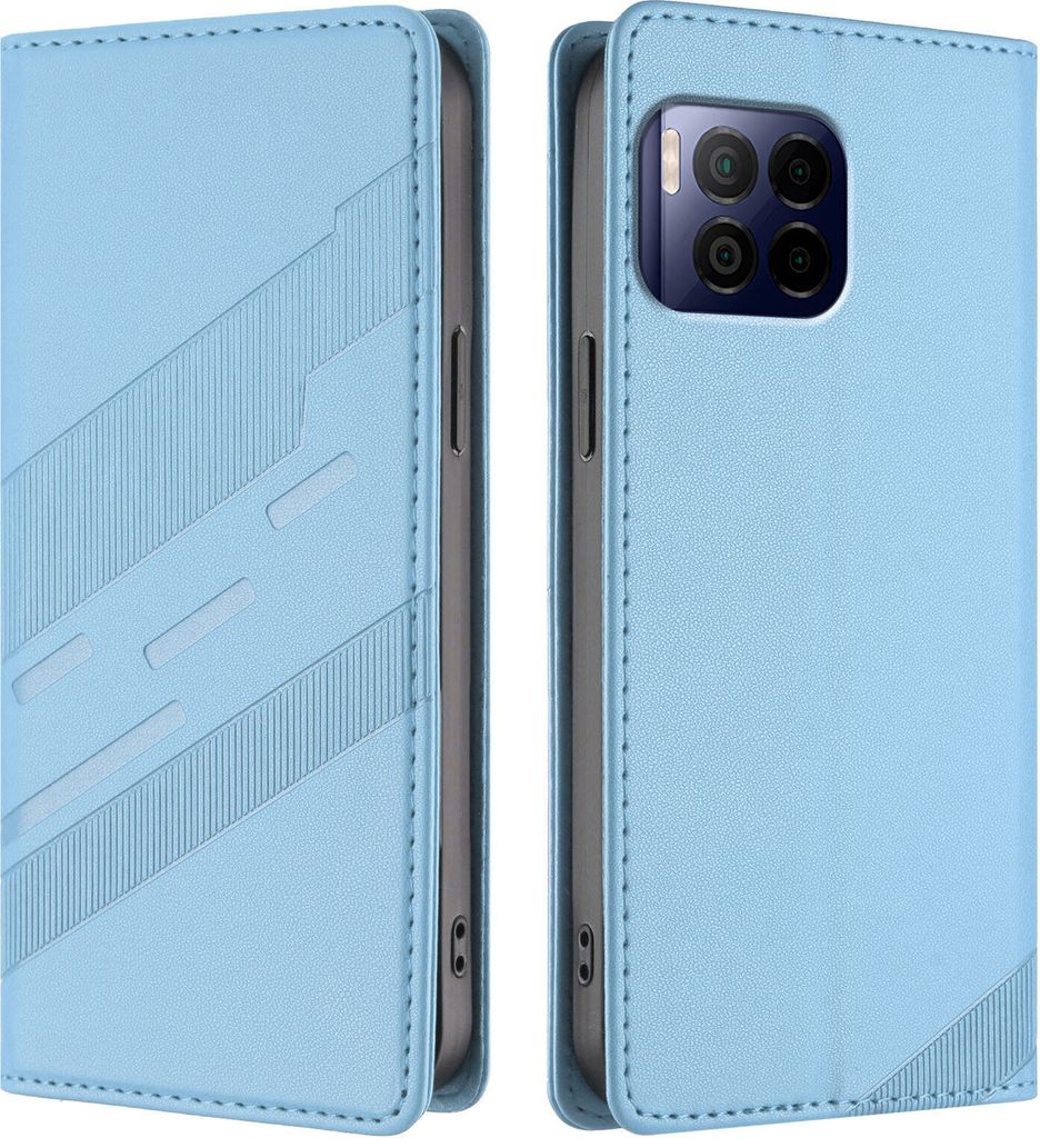 Hülle für T-Mobile REVVL 7 Pro, Kunstleder Brieftaschen Handyhülle mit Kartenfach und Standfunktion Hellblau