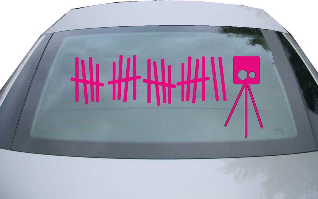 Indigos UG - Aufkleber Heckscheibe & Motorklappe DE2025 - pink - 600x257 mm - - Auto Scheiben Fenster Heckklappe Tuning Racing JDM - Die cut