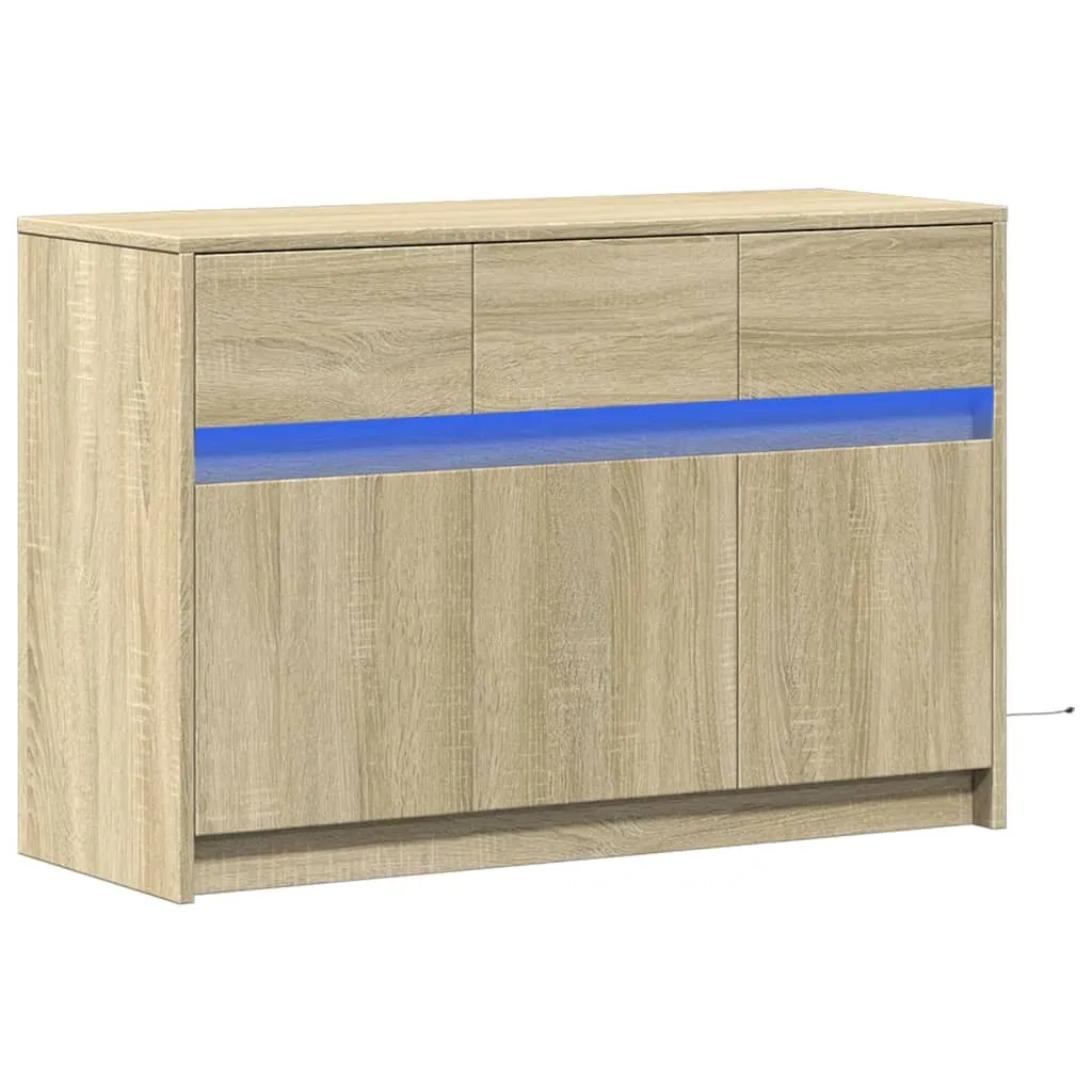 Mobile Porta TV Rovere Sonoma LED 91x34x61 cm - Soggiorno Moderno - 3