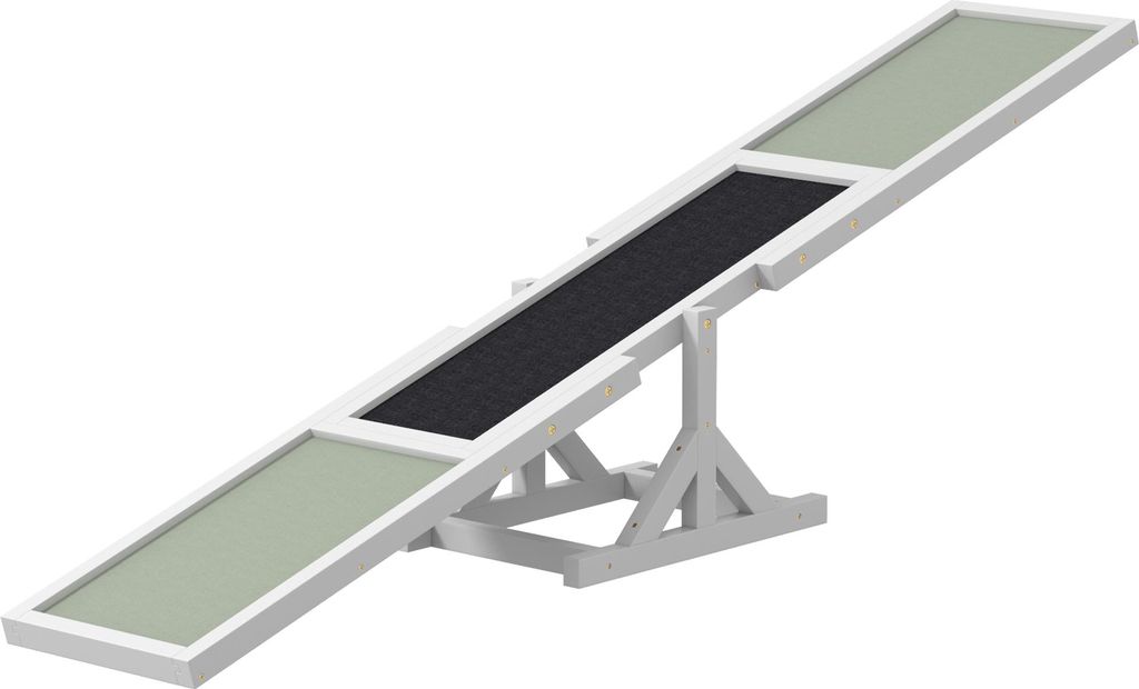 Rutschfeste Hundewippe für Agility bis 50 kg, 180x30x30 cm