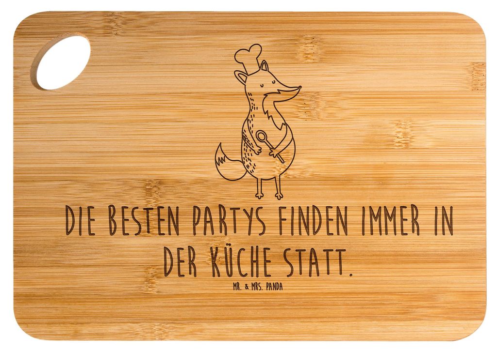 Mr. & Mrs. Panda Frühstücksbrett Fuchs Koch - Transparent - Geschenk, Schneidebrett, Chefkoch, Bäcker, Holzbrettchen, Kochmütze, schneidbrett, ...
