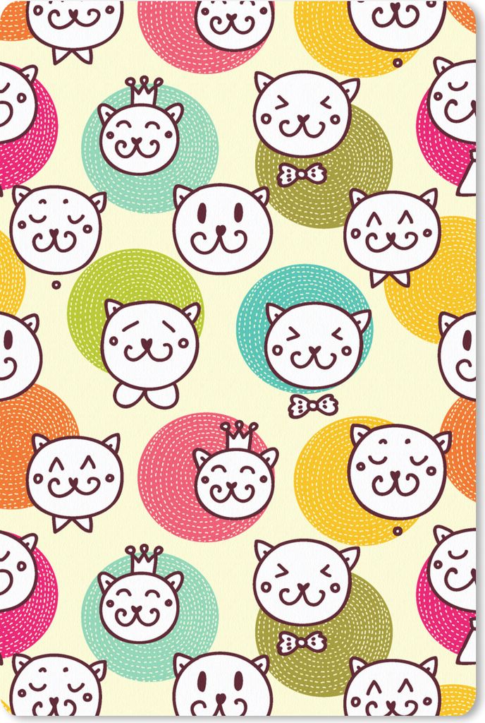 MuchoWow Mauspad Mousepad Mädchen - Katze - Krone - Muster - Mädchen - Kinder - Kinder 40x60 cm - Mousepads - Maus Mat - Pad - Mausunterlage - ...