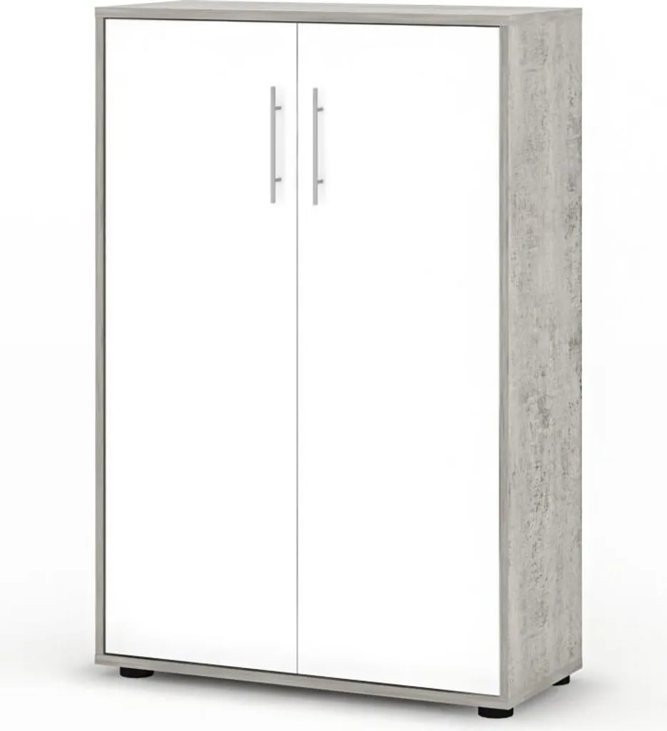 Dmora Armadio Multiuso Grigio Cemento 2 Ante Parabita 78,5x118h cm