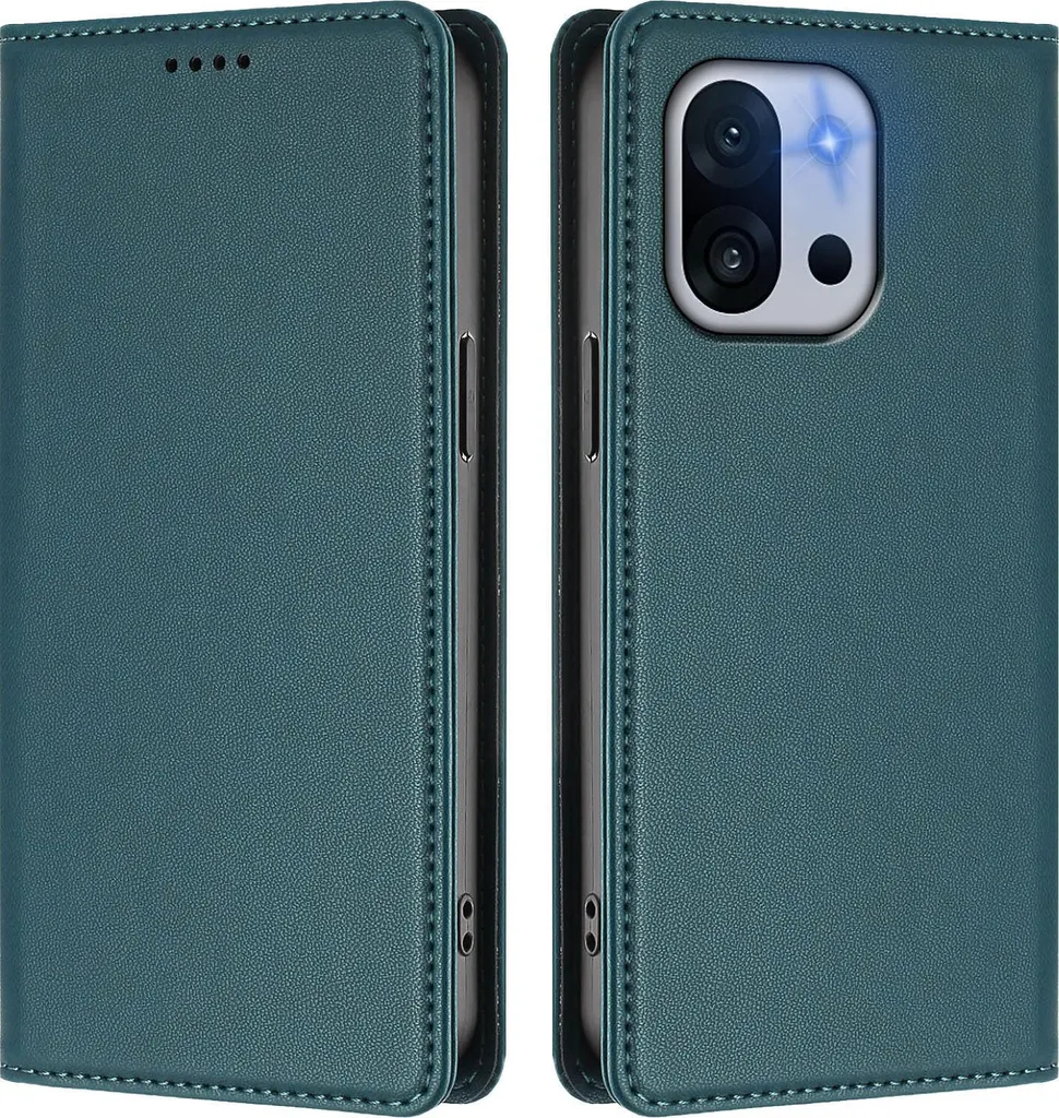 Cover OnePlus 13S / 13T Magnetica Verde - Custodia Eco-Pelle con Supporto