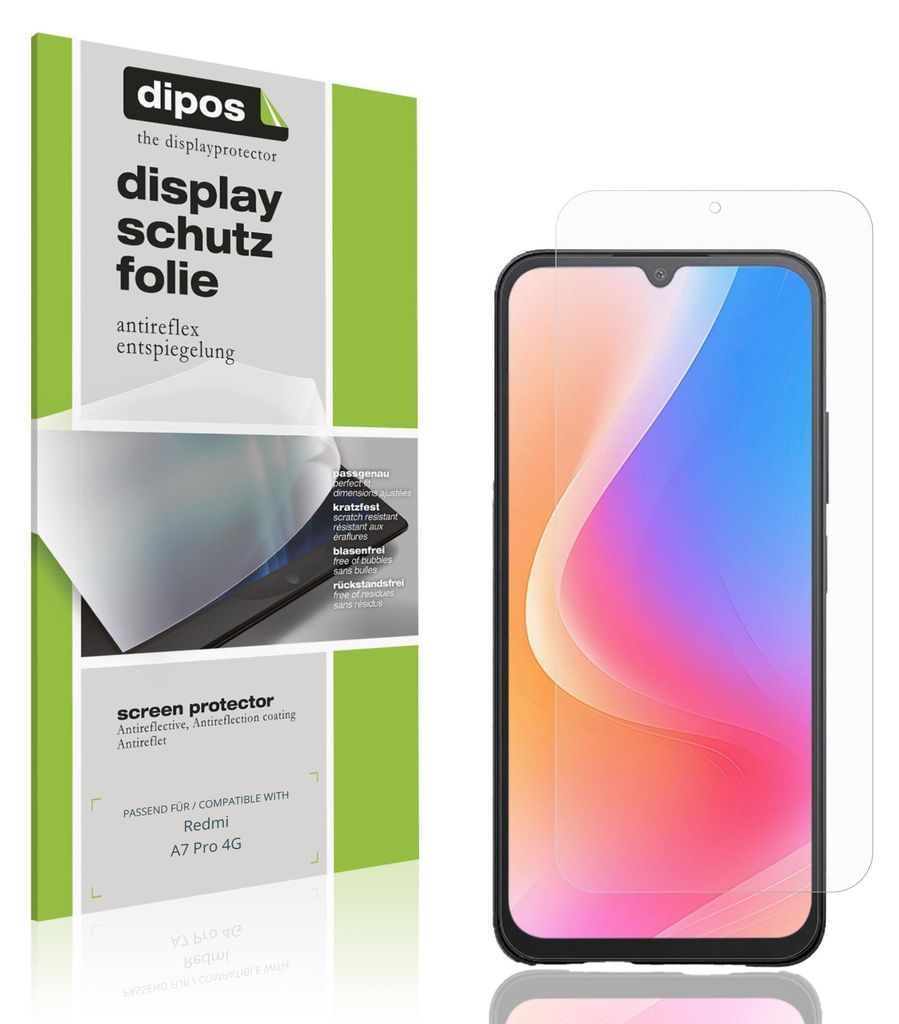 4x Schutzfolie für Redmi A7 Pro 4G matt Displayschutzfolie Folie Display Schutz dipos