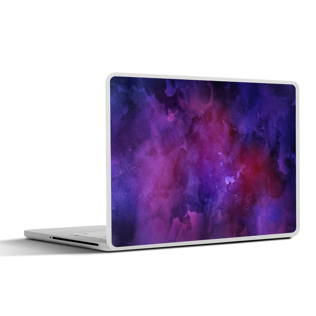 MuchoWow Laptop Aufkleber Sticker Cover Aquarell - Lila - Abstrakt 32.5x23.5 cm - Sticker für Laptop - Selbstklebend