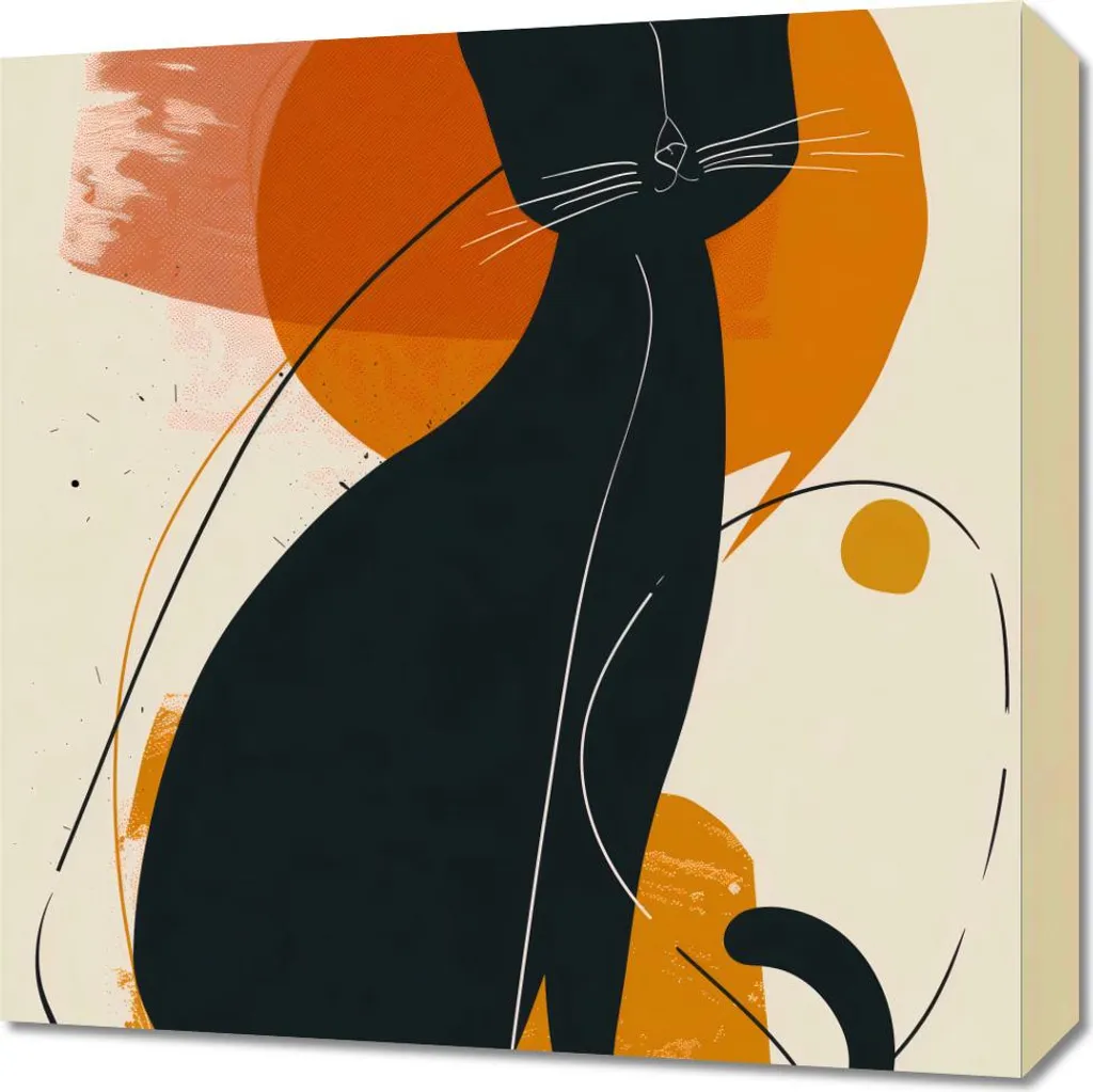 Quadro Moderno Kici Kici 50x50cm - Stampa su Tela per Casa e Ufficio