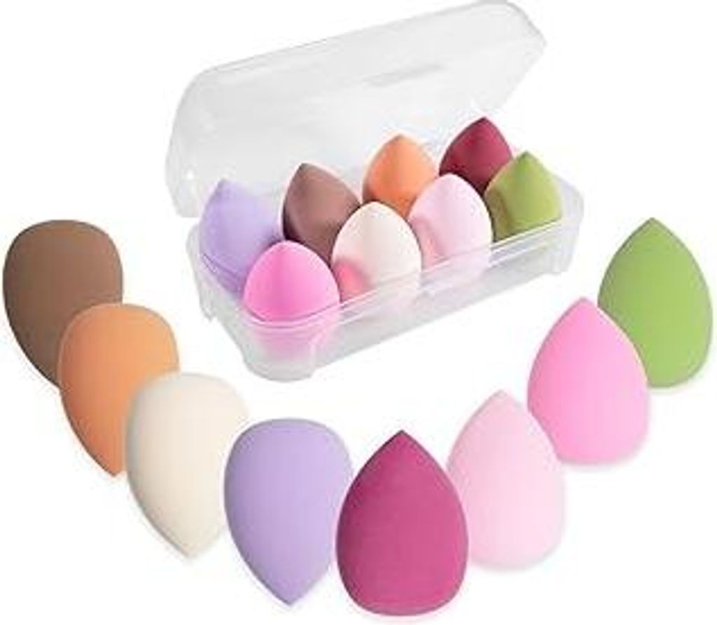 8 Teiliges Make up Schwamm Set, Beauty Mixer, Großer Make up Eierfarben Puderquaste Make up Schwamm, Waschbarer Schwamm, Make up Entferner Pad, Fl...