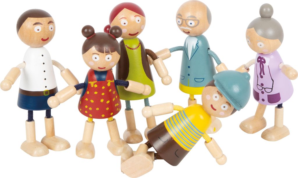 Biegepuppen-Familie aus Holz Produktbild 