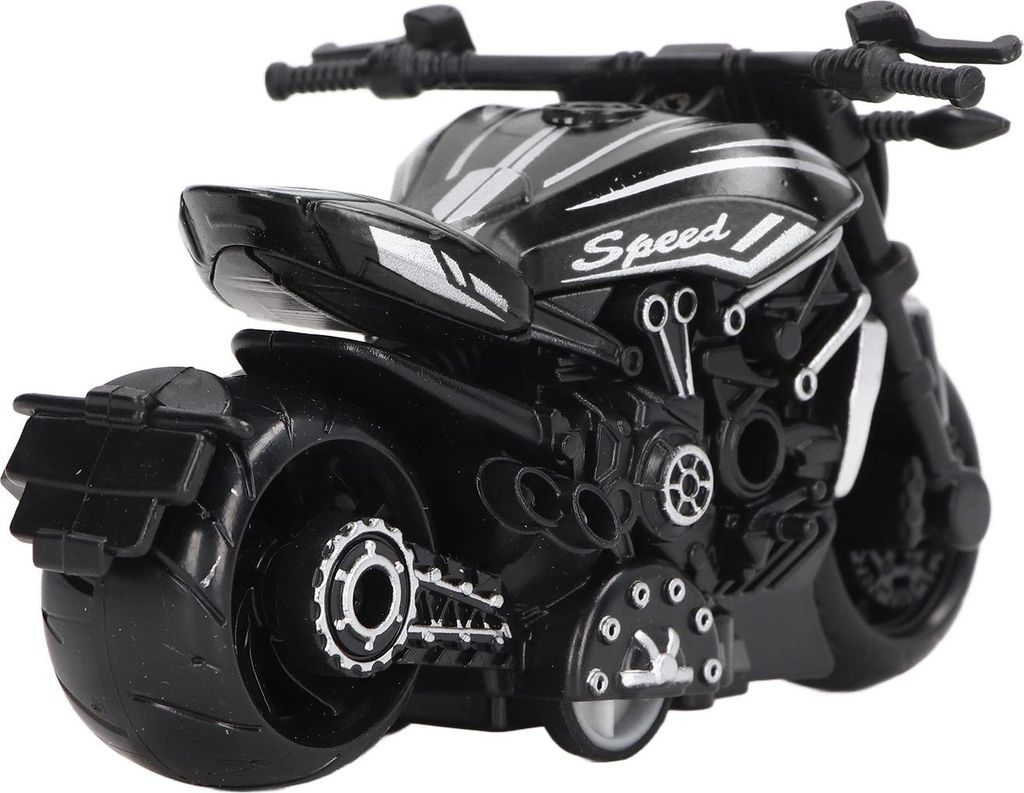 Legierungssimulations-Motorradmodell, cooles kleines Spielzeug zum Zurückziehen für Kinder ab 3 Jahren (schwarz)